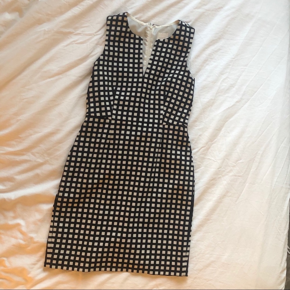Jcrew suit dress black and white size 6